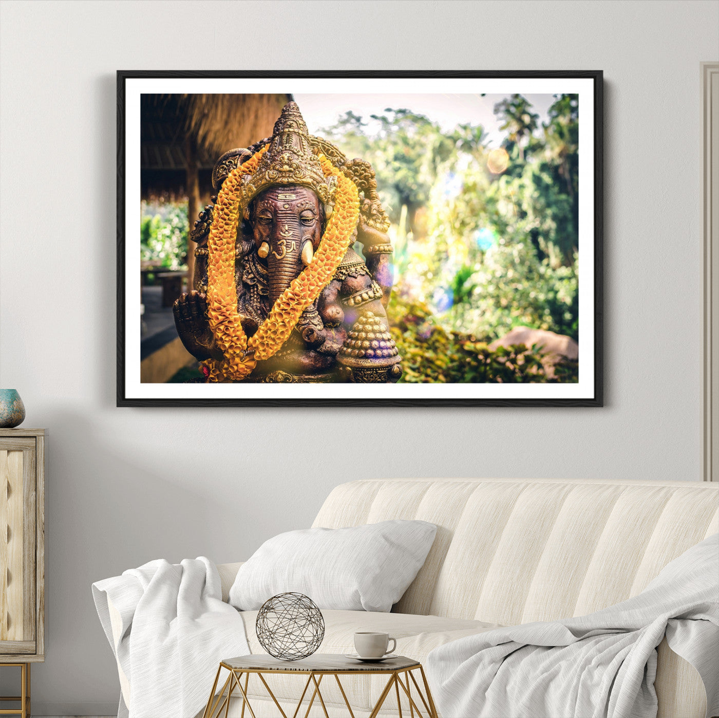 42278-MGC-FP-36x24_Black-Hinduism Statue Wall Art Canvas Print