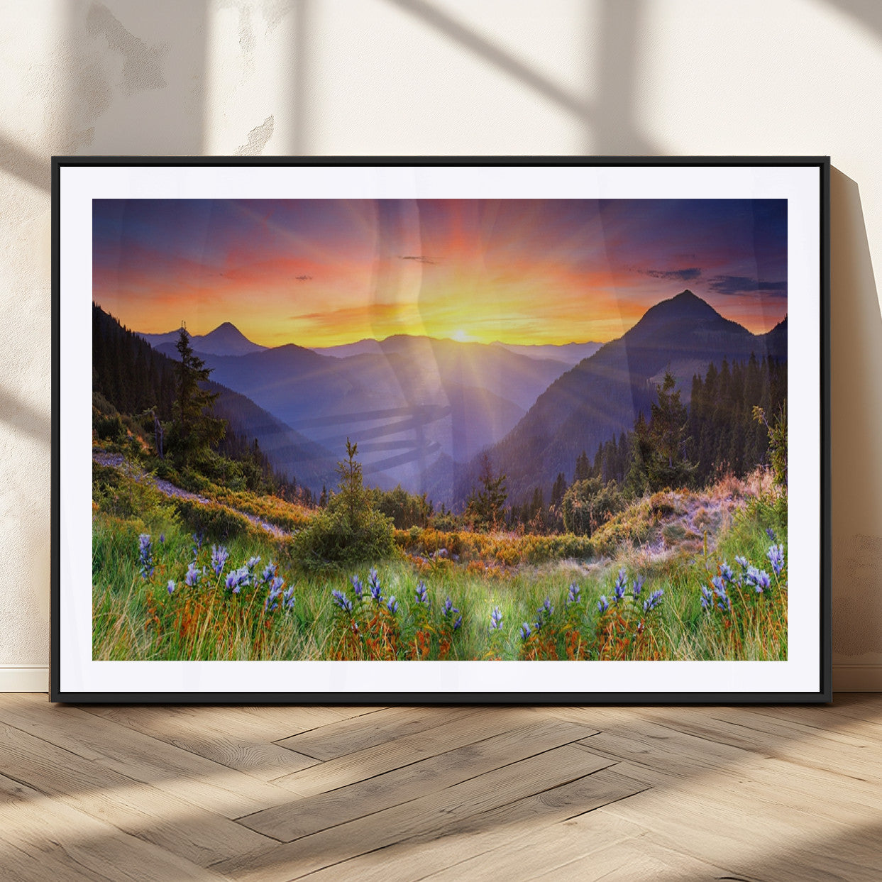 MGC-FP-36x24 - Mountain and Spring Wall Art Canvas Print