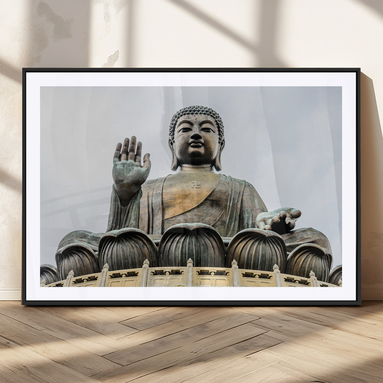 77041-MGC-FP-36x24_Black-Buddha Statue Wall Art Canvas Print