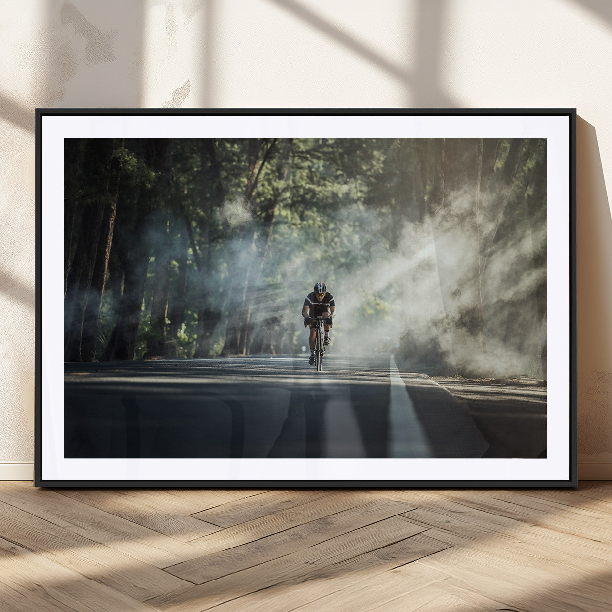 MGC-FP-36x24 - Cycling Road Bike in the Morning, Cycling Road Bike Canvas Print