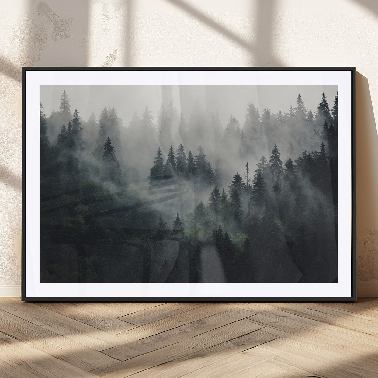 MGC-FP-36x24 - Nature Wall Decor - Serene Triptych Nature Print – Woodland Landscape Decor for Living Room or