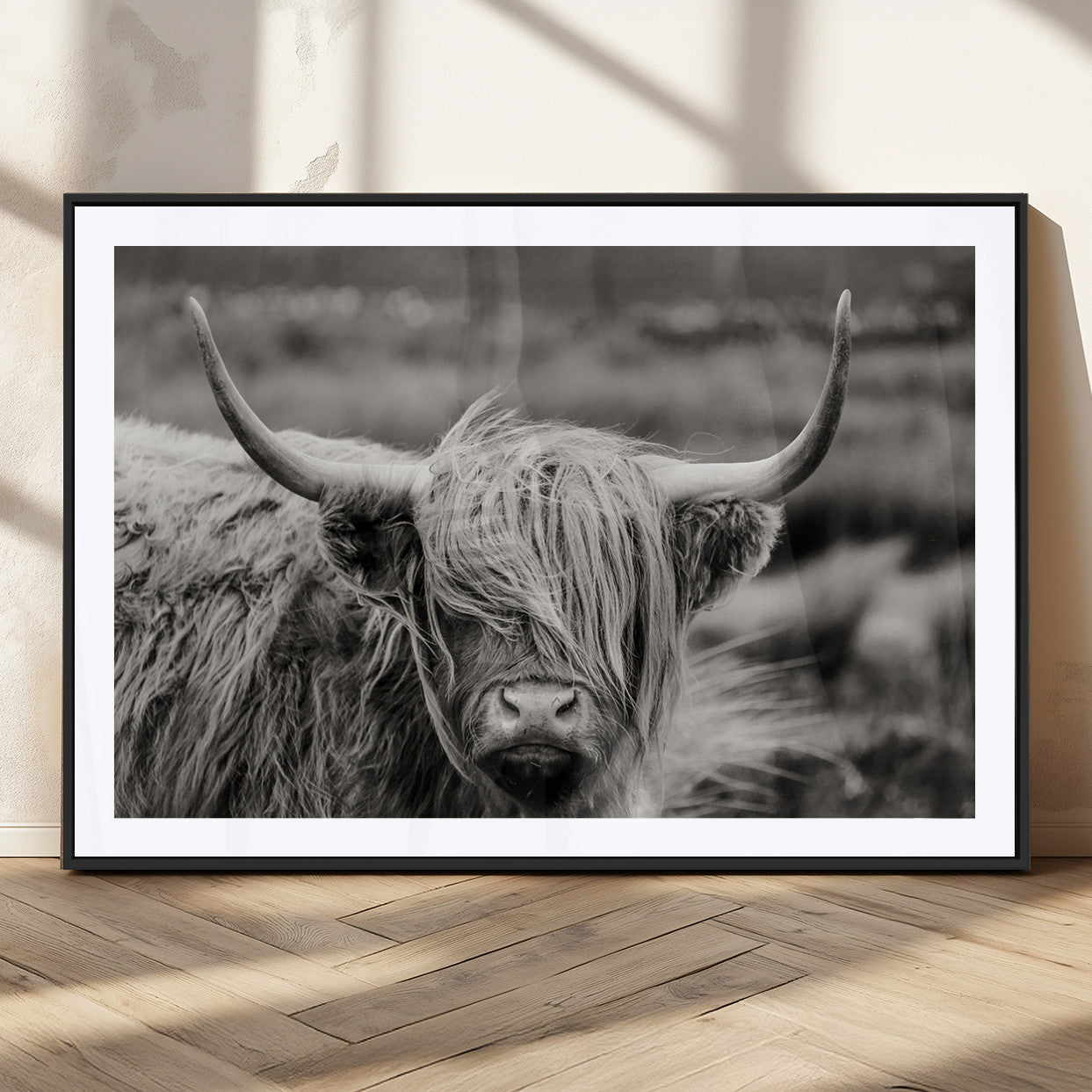 MGC-FP-36x24 - Cow Focus Canvas Wall Art Print