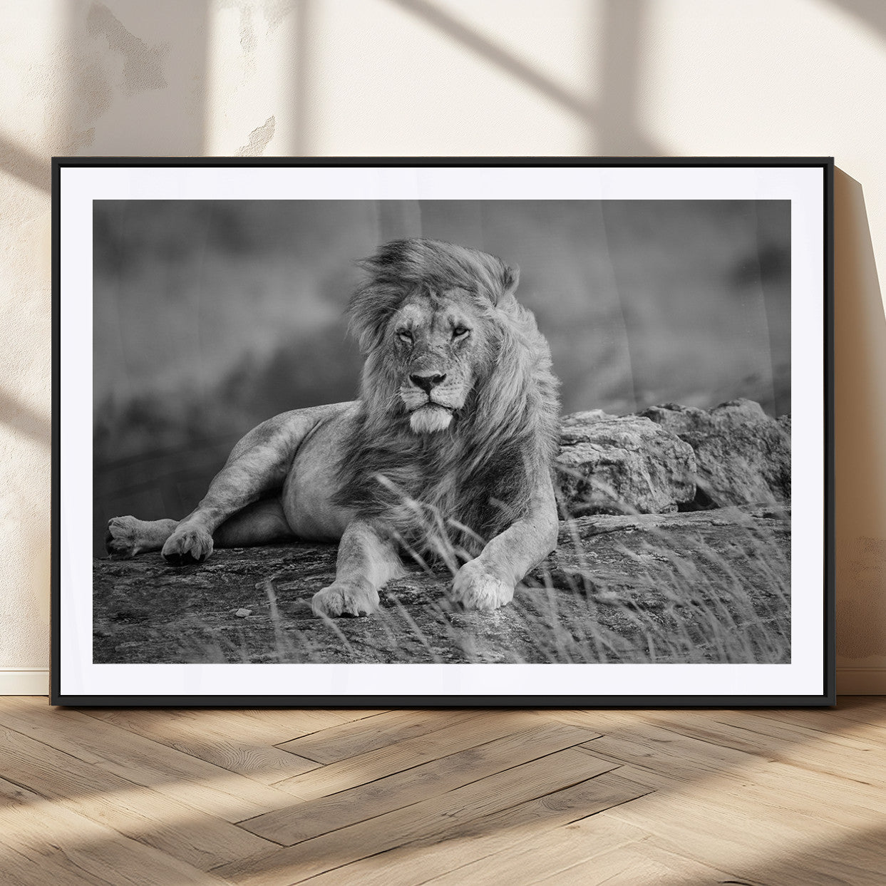 MGC-FP-36x24 - King of Forest Lion Wall Art Canvas Print
