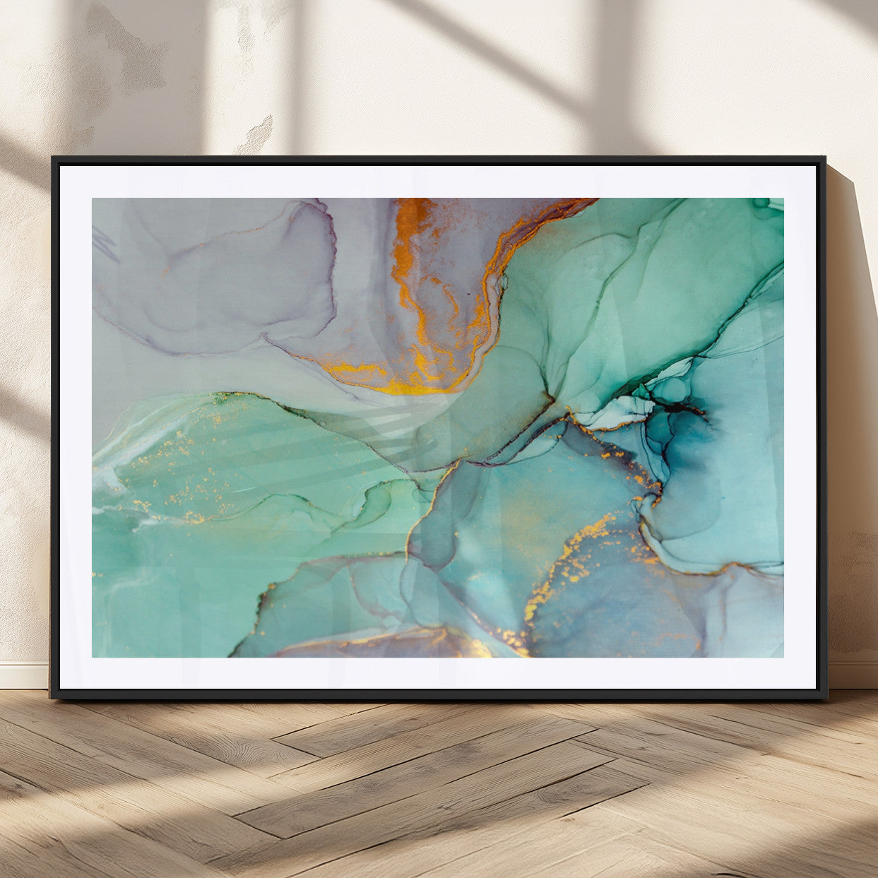 MGC-FP-36x24 - Colorful Marble Fluid Effect Canvas Wall Art Print