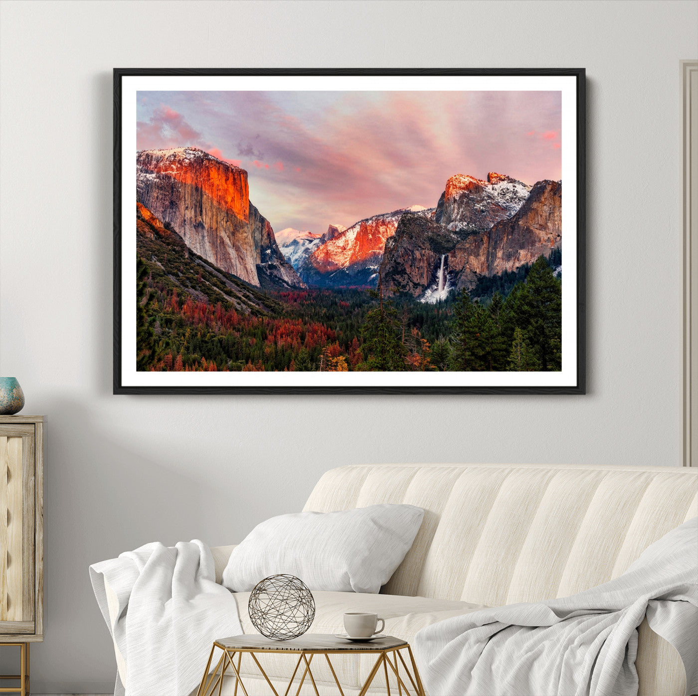 92086-MGC-FP-36x24_Black-Yosemite Half Dome Wall Art Canvas Print El Capitan
