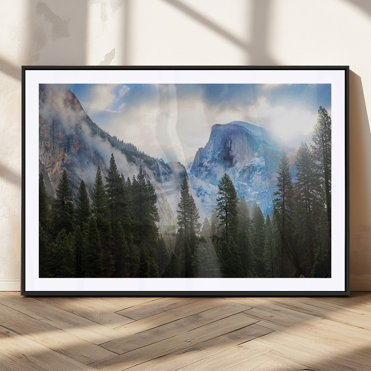 44943-MGC-FP-36x24_Black-Half Dome Yosemite Calinia Wall Art Canvas Print El Capitan