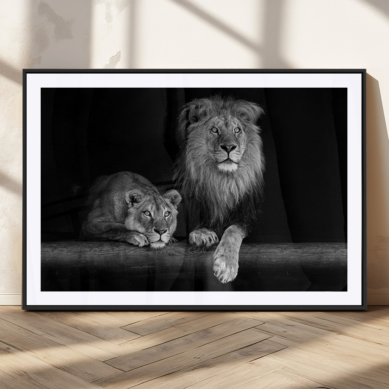 MGC-FP-36x24 - Lion Family Wall Art Canvas Print