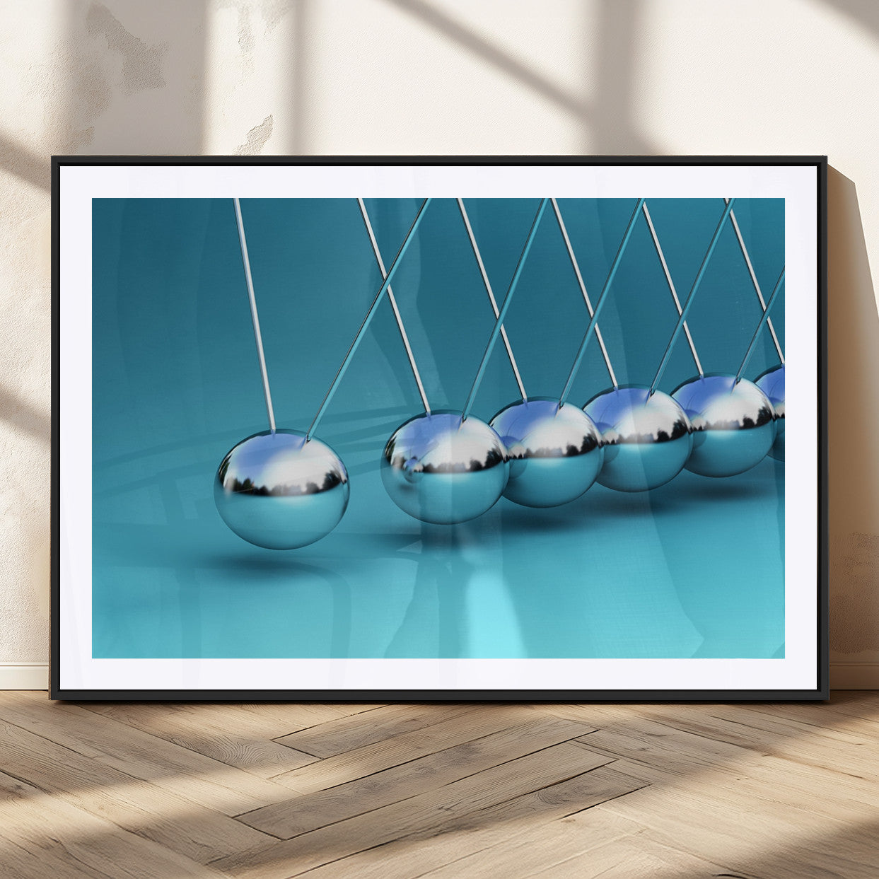 MGC-FP-36x24 - Wall Art Newton's Cradle Canvas Print, Framed Newton Cradle Canvas Print