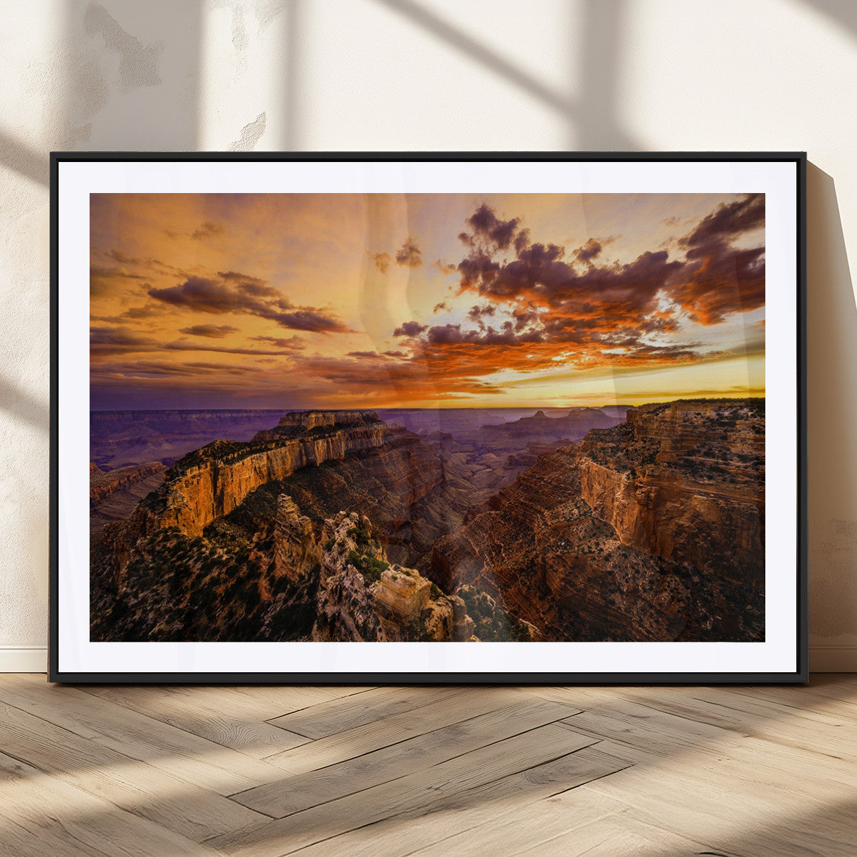 MGC-FP-36x24 - Mesmerizing Sunset from Grand Canyon Nal Park Wall Art, Grand Canyon Canvas Print