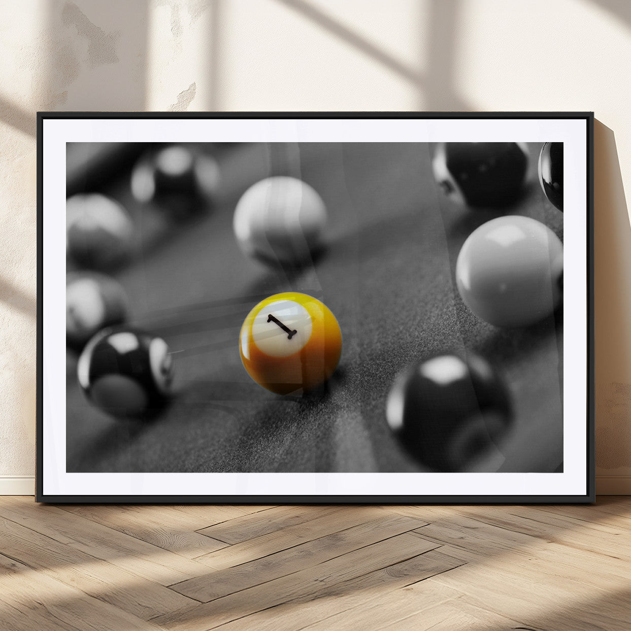 MGC-FP-36x24 - Wall Art Pool Table and Balls Canvas Print