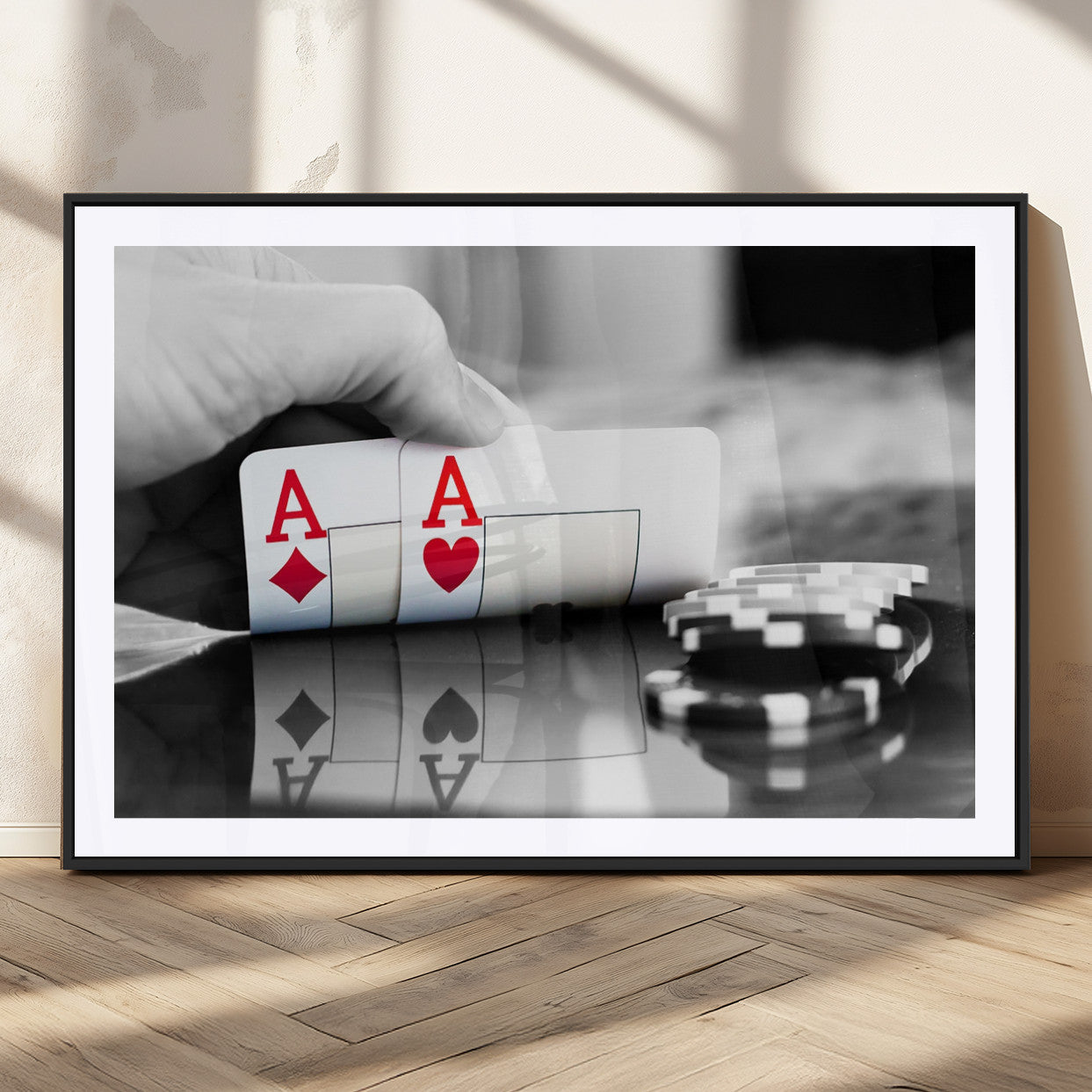 MGC-FP-36x24 - Aces Poker Art Poker Game Wall Art Canvas Print