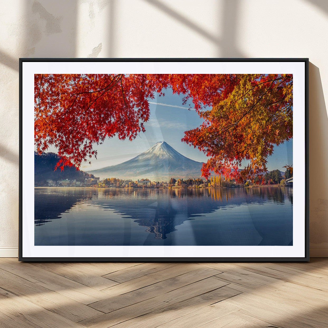 MGC-FP-36x24 - Mount Fuji Canvas Wall Art Japan Autumn Mountain Canvas Print Wall Art