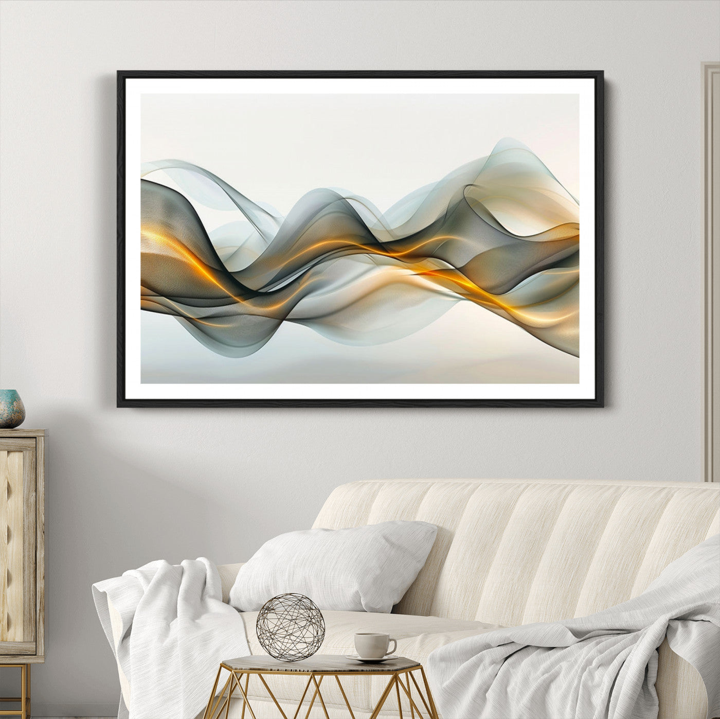 Edit-Images-Abstract Wave Canvas Wall Art – Fluid Contemporary Elegance in Motion – Ready to Hang