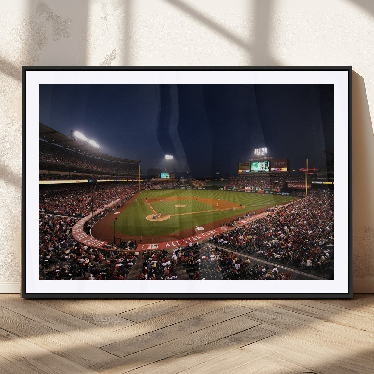 MGC-FP-36x24 - Los Angeles Angels Baseball Team Print - Anaheim Angel Stadium Wall Art Canvas Print