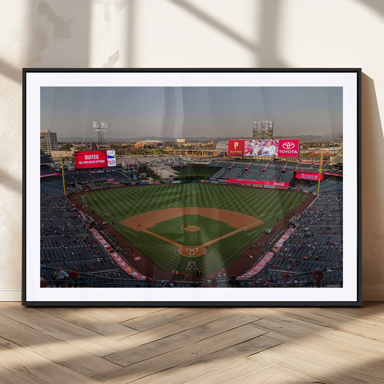 MGC-FP-36x24 - Los Angeles Angels Baseball Canvas Print - Anaheim Angel Stadium Wall Art Canvas Print