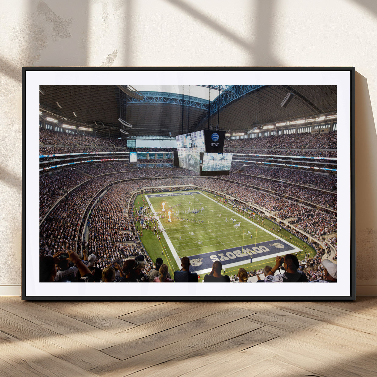 MGC-FP-36x24 - Dallas Cowboys Football Team Print - Arlington AT&T Stadium Wall Art Canvas Print