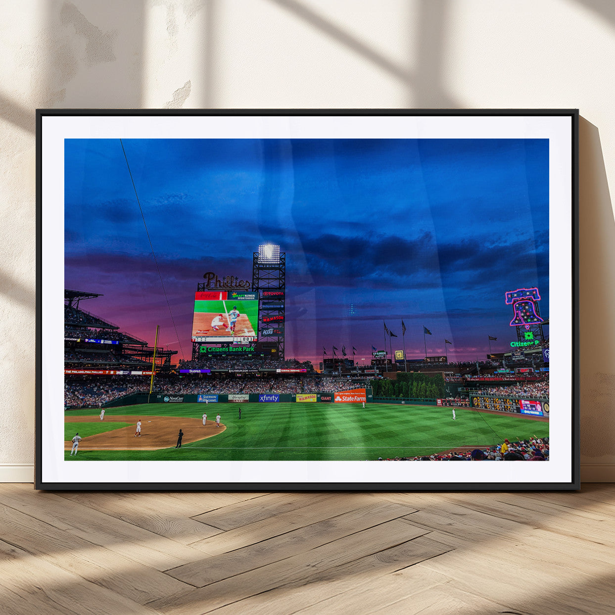 MGC-FP-36x24 - Philadelphia Phillies Baseball Team Print - Philadelphia Citizens Bank Park Stadium Canvas Wall Art