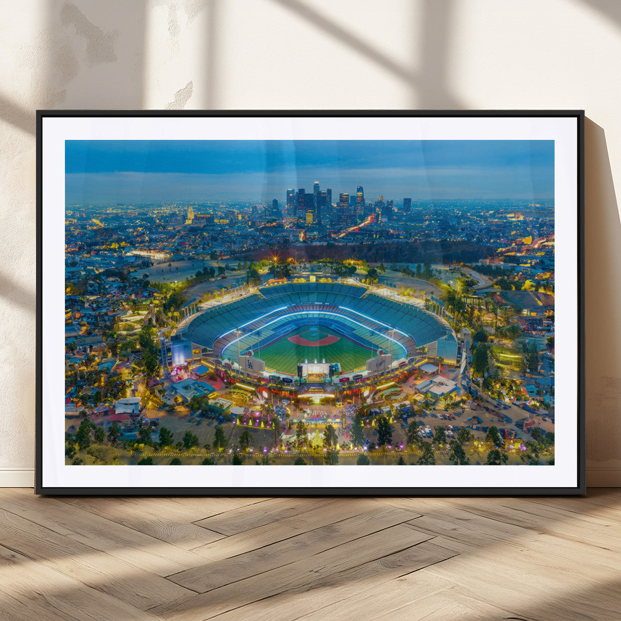MGC-FP-36x24 - Los Angeles Dodgers Wall Art Canvas, Dodger Stadium Wall Art Canvas Print - MLB Baseball Stadium