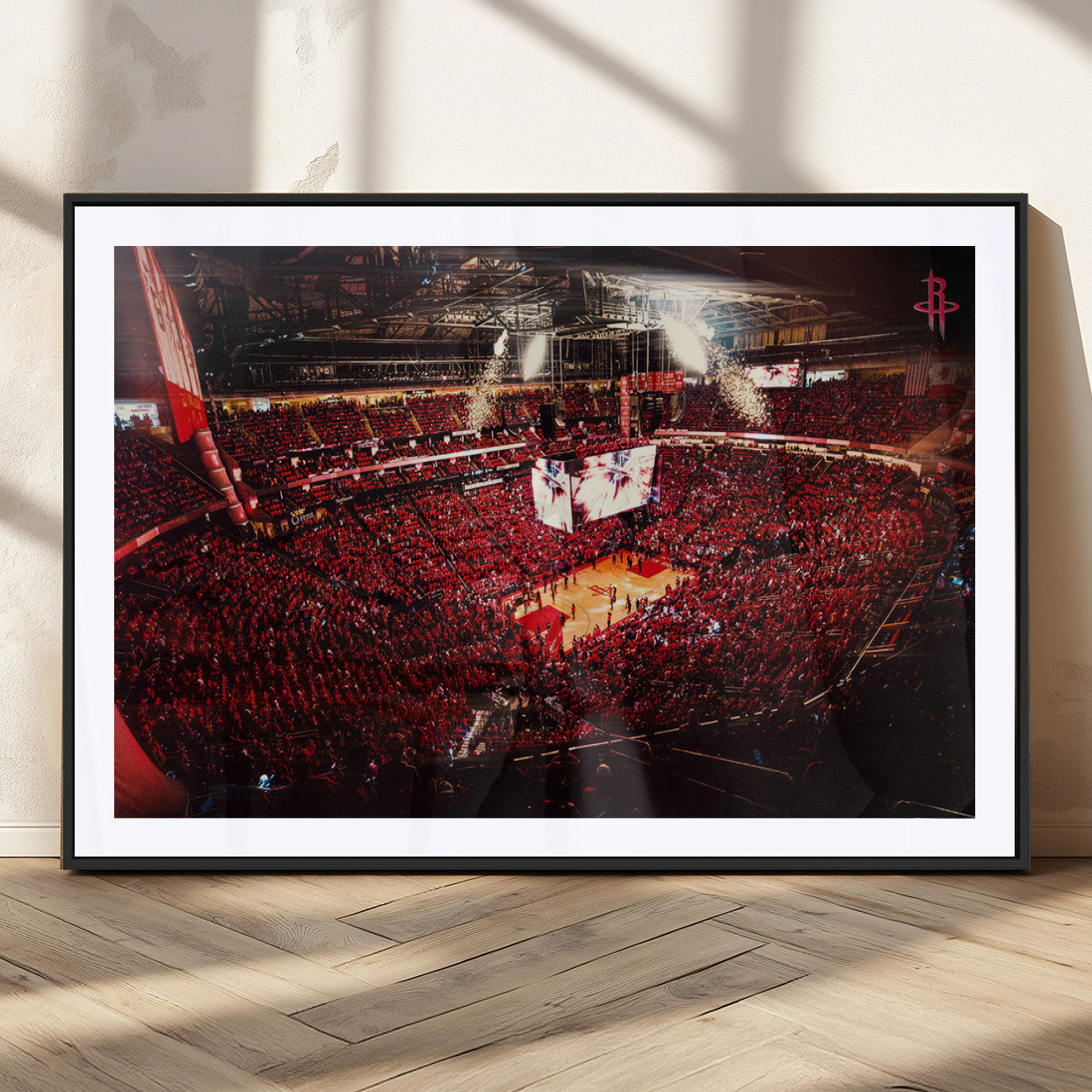 MGC-FP-36x24 - Houston Rockets Basketball Team Print Canvas- Houston Toyota Center Stadium Wall Art Canvas Print