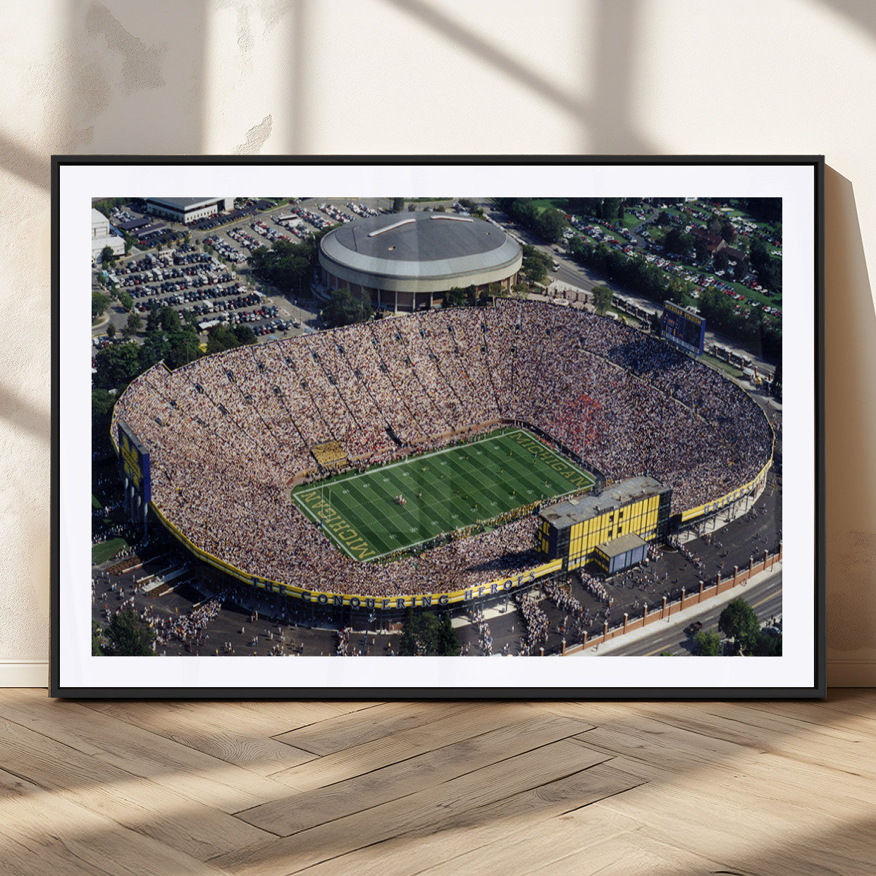 MGC-FP-36x24 - Michigan Wolverines Football Team Print - Ann Arbor Michigan Stadium Print, Michigan Wolverines