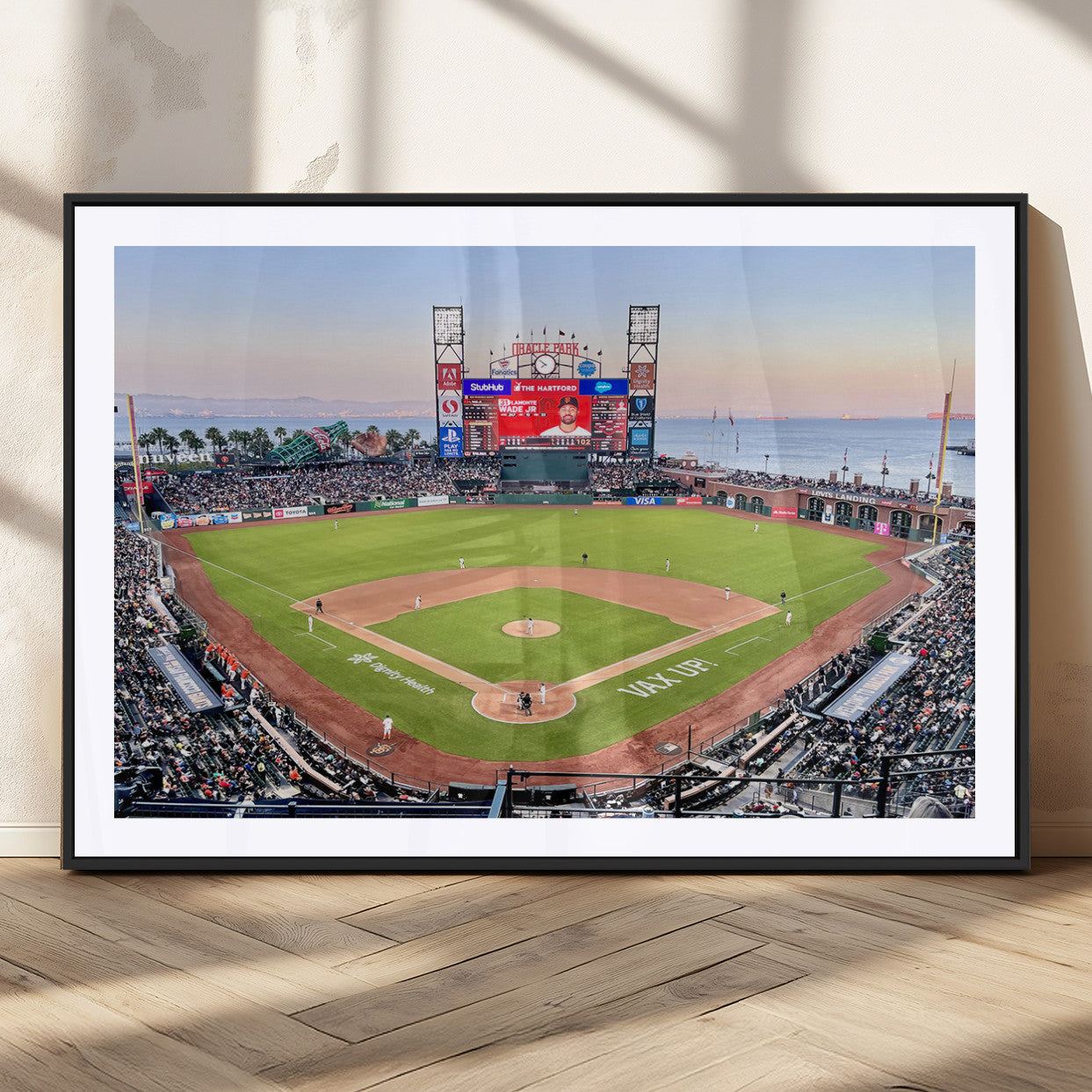 MGC-FP-36x24 - San Francisco Giants Baseball Team Print - Oracle Park Stadium Wall Art Canvas Print