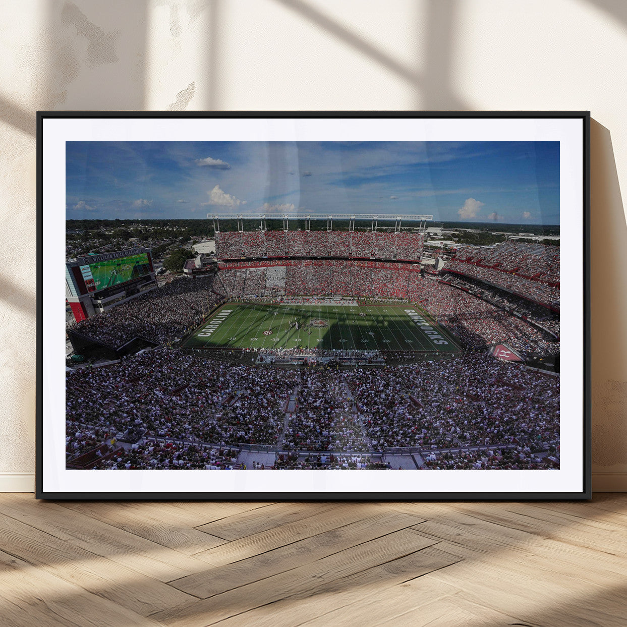 MGC-FP-36x24 - South Carolina Gamecocks Football Team Print - Columbia Williams-Brice Stadium Wall Art Canvas Print
