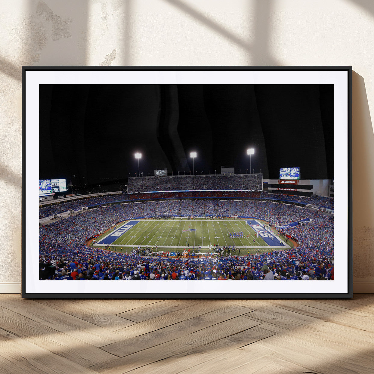 MGC-FP-36x24 - Buffalo Bills Wall Art - Buffalo Bills Stadium Canvas Print, Perfect Sports Decor for Living Rooms,
