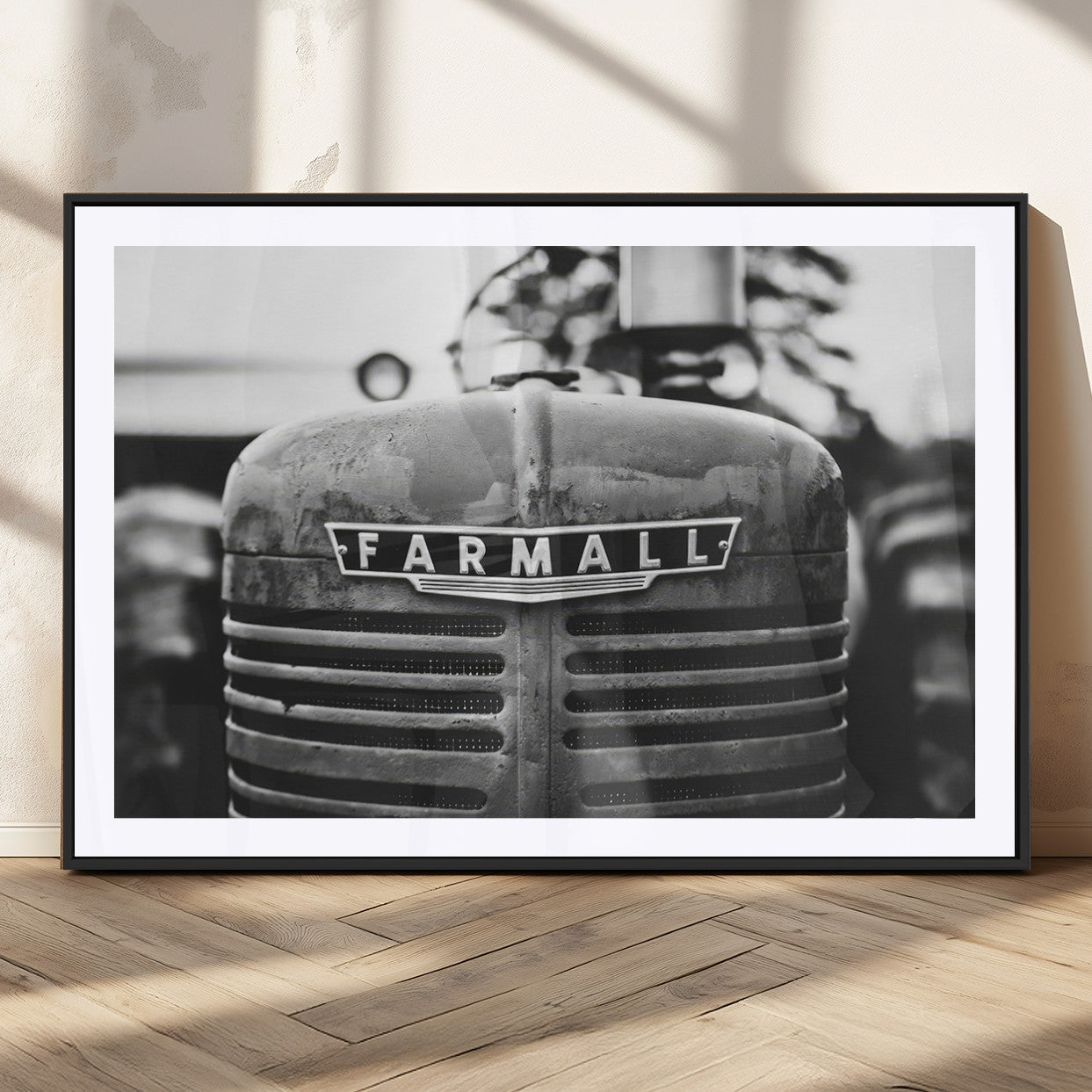 MGC-FP-36x24 - Vintage Farmall Tractor Wall Art Canvas Print, Rustic Farmhouse Decor Ready to Hang