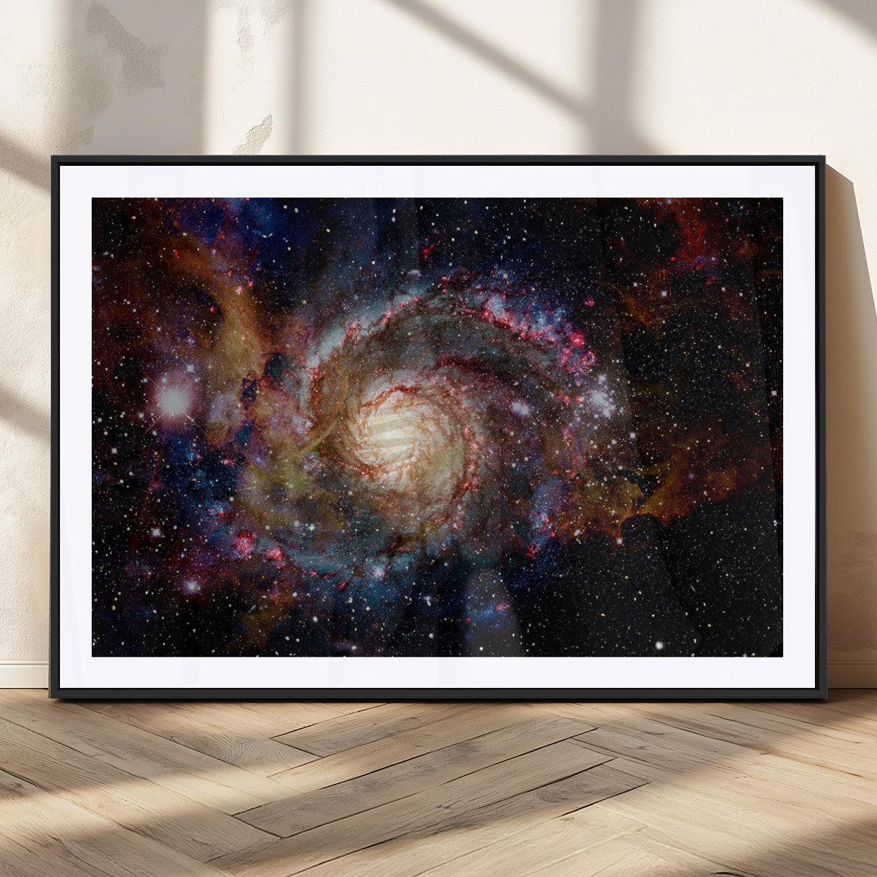 MGC-FP-36x24 - Nebula and Galaxies in Space Wall Art Canvas Print, Spiral Galaxy Wall Art Canvas Print