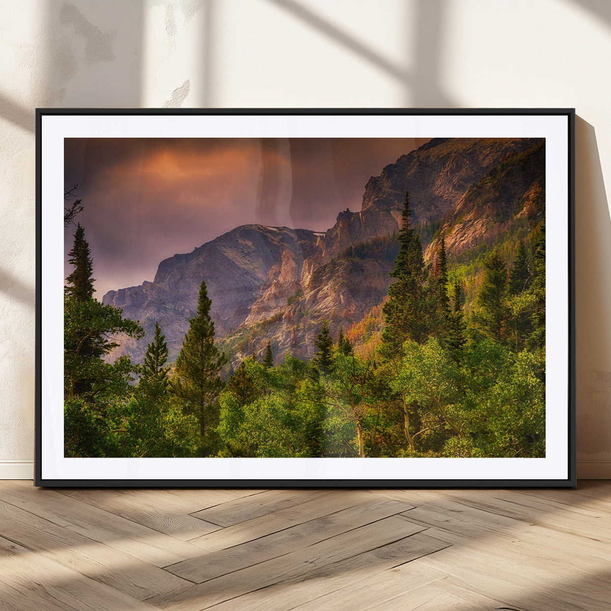 MGC-FP-36x24 - Colorado Rockies Mountains Wall Art Canvas Print | Ready to Hang  Framed Mountain Landscape