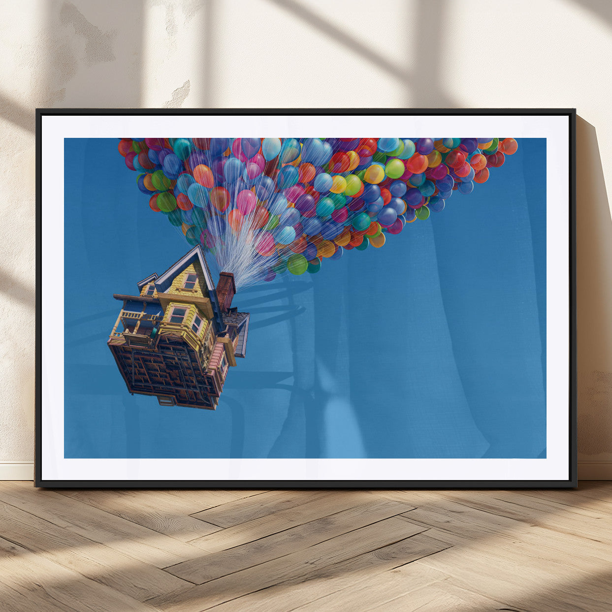 MGC-FP-36x24 - Carl Fredricksen, Up Movie Wall Art, Balloons Wall Art, Air Balloons for Kids Room Print