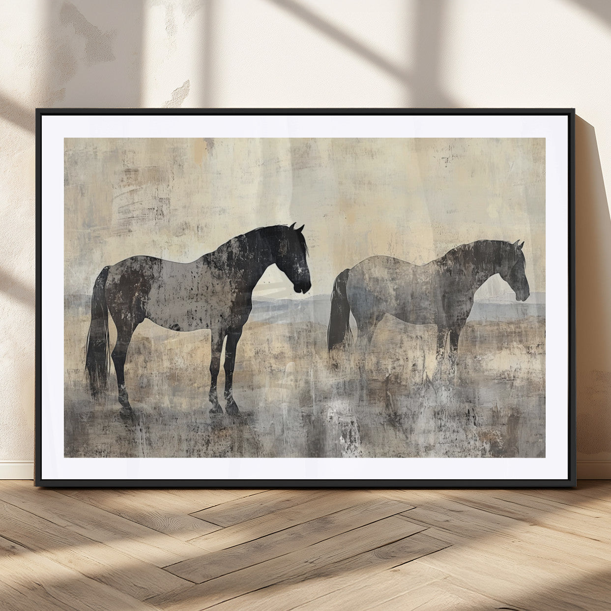 MGC-FP-36x24 - Vintage Horses Wall Art Canvas Print