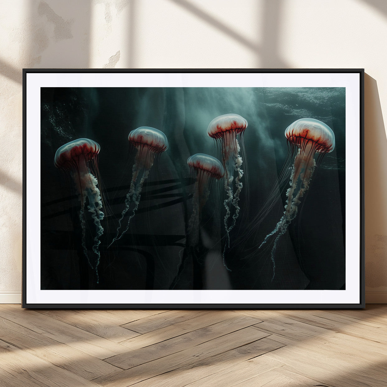 MGC-FP-36x24 - Abstract Jellyfish Wall Art Canvas Print
