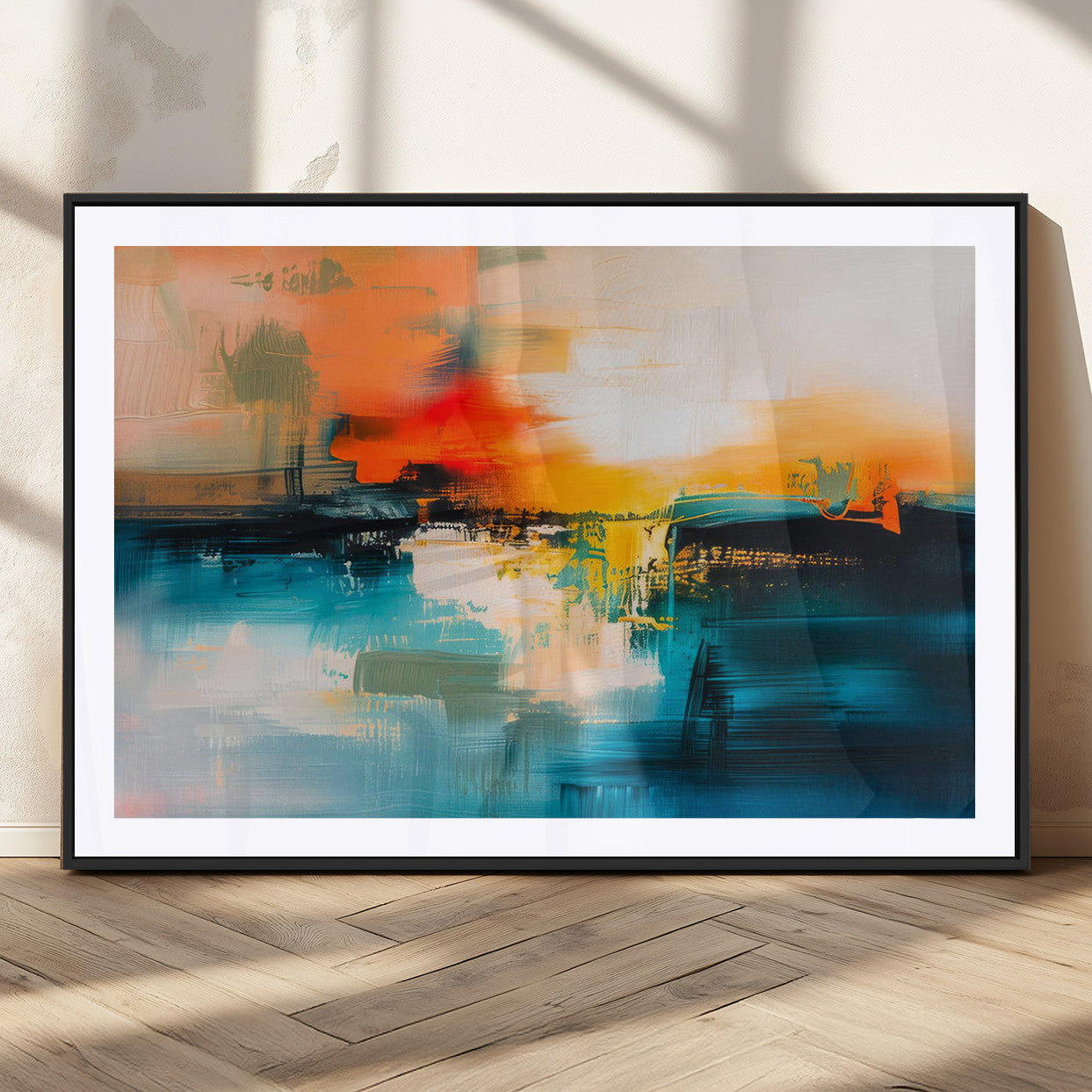 MGC-FP-36x24 - Colorful Abstract Wall Art | Bold Modern Canvas Print | Ready to Hang and Framed for Living Room or