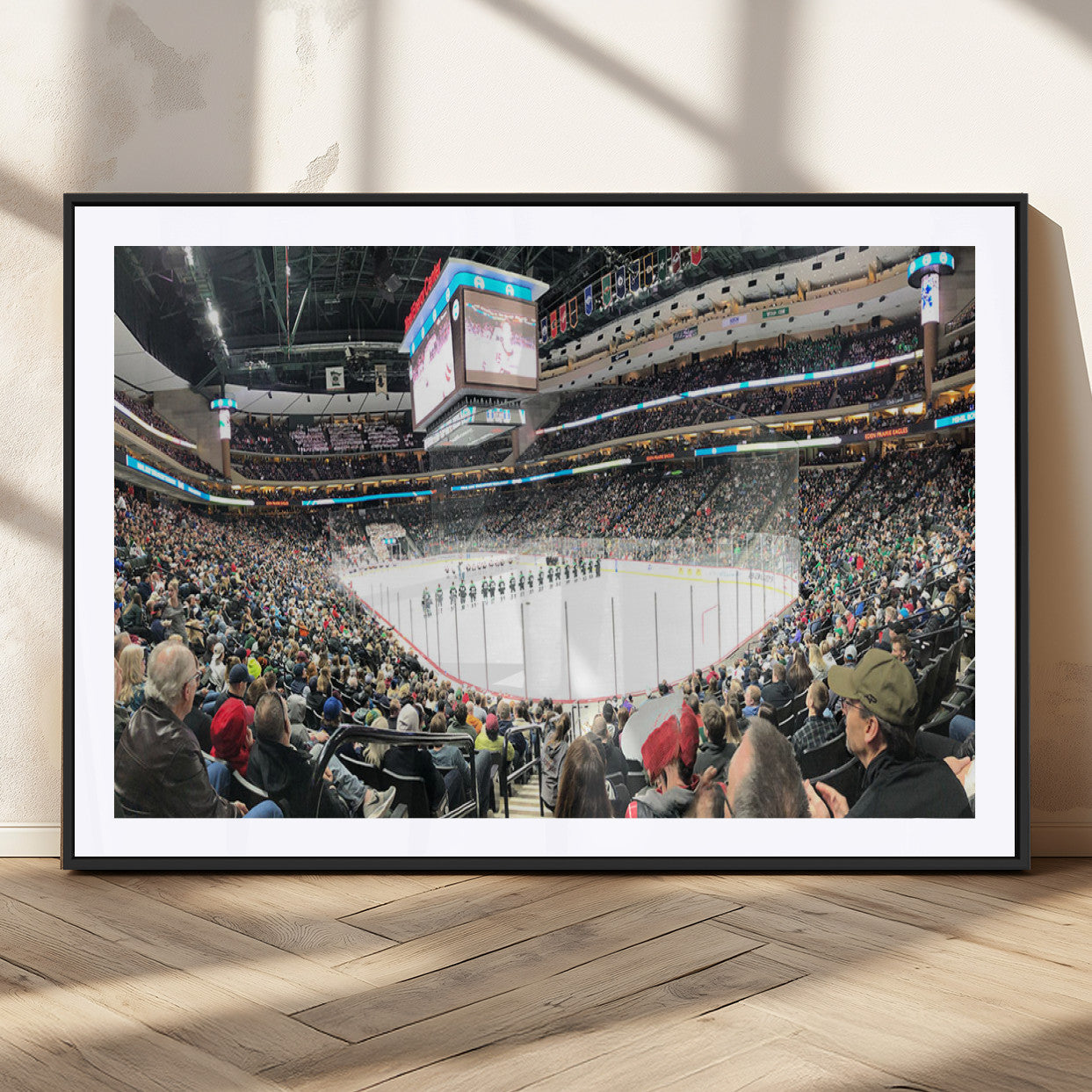 MGC-FP-36x24 - Xcel Energy Center St Paul Minnesota Wild Ice Hockey Stadium Canvas, Minnesota Wild Ice Hockey
