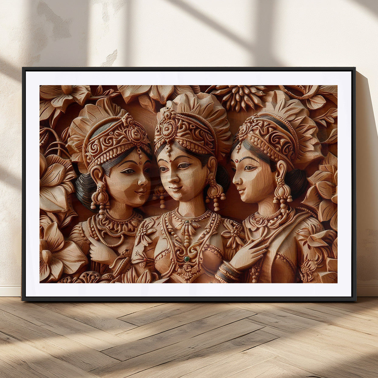 MGC-FP-36x24 - Indian Woman Statue Wall Art Canvas Print