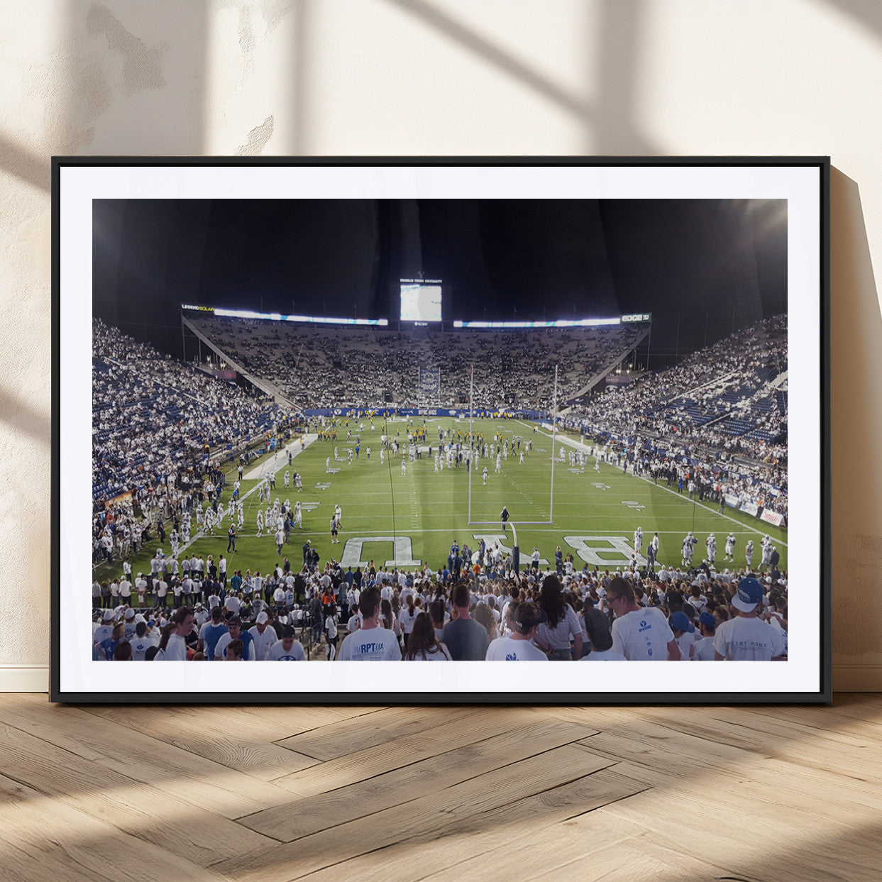 MGC-FP-36x24 - Brigham Young University Cougars Football Print Canvas - Provo LaVell Edwards Stadium Wall Art