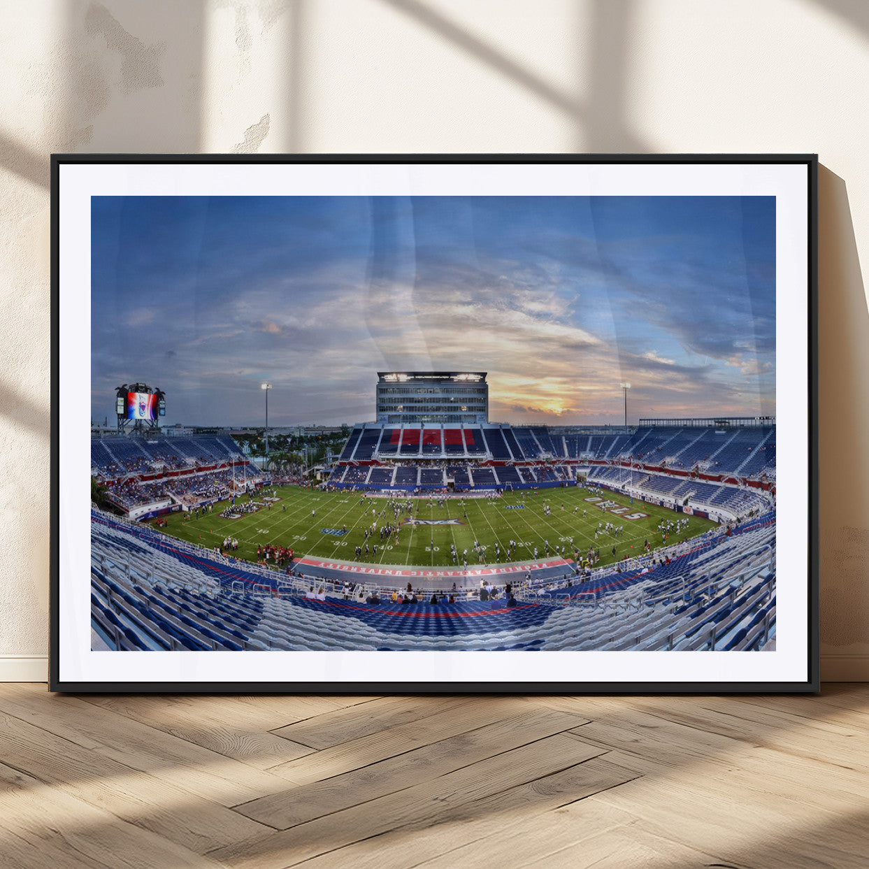 MGC-FP-36x24 - Florida Atlantic University Owls Football Team Print - Boca Raton FAU Stadium Wall Art Canvas Print
