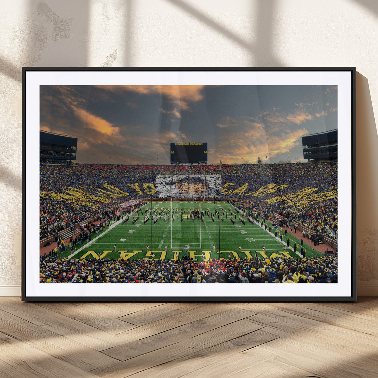 MGC-FP-36x24 - University of Michigan Wolverines Print Canvas, Football Team Print - Ann Arbor Michigan Stadium