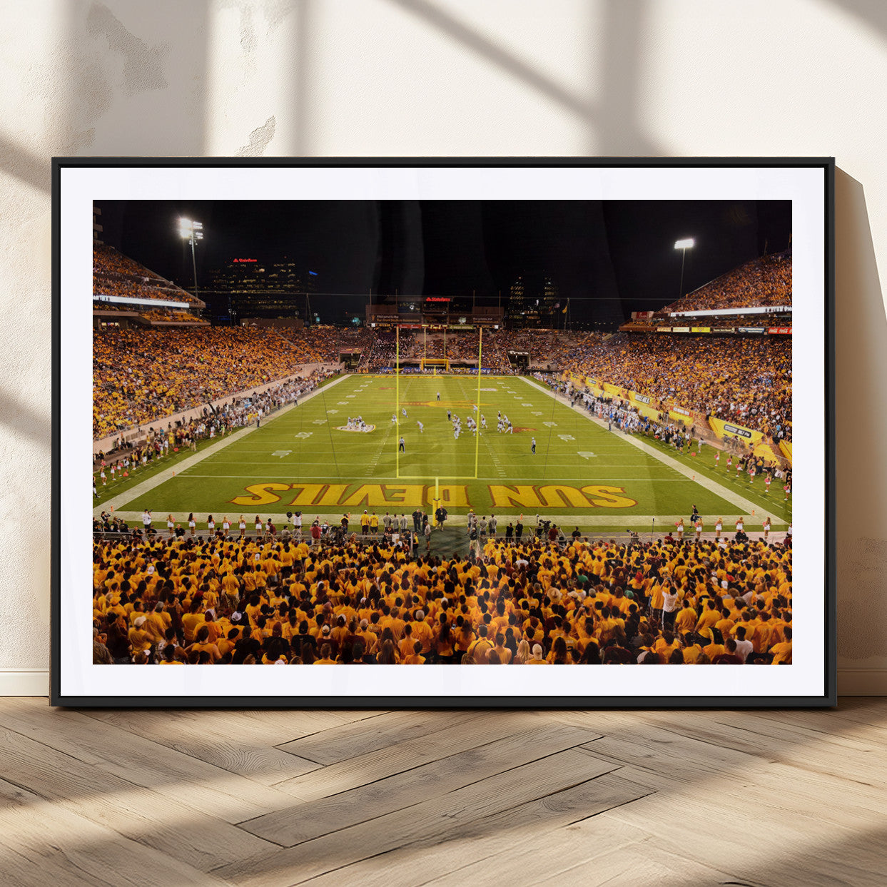 MGC-FP-36x24 - ASU Sun Devils Football Team Print - Phoenix Mountain America Stadium Wall Art Canvas Print