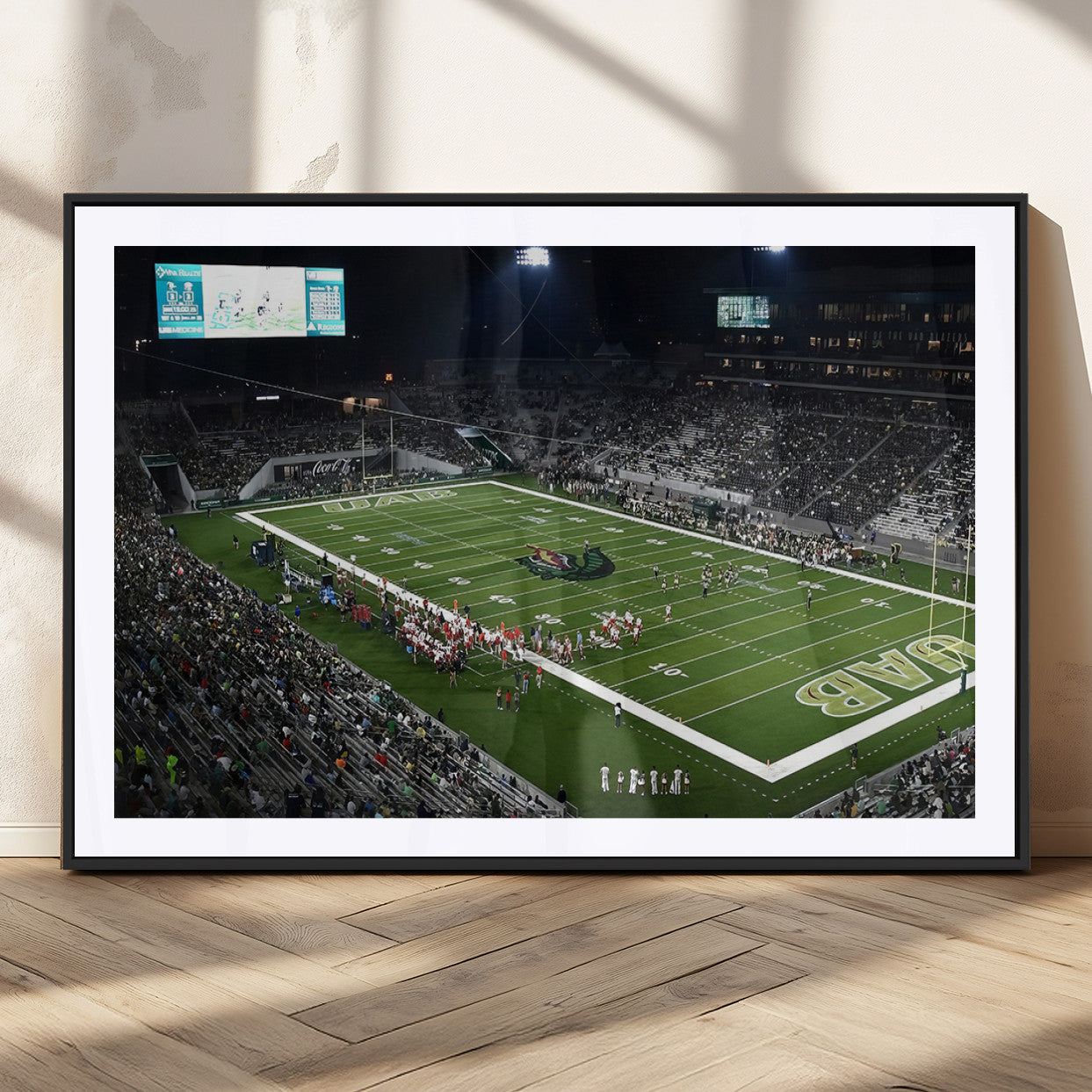 MGC-FP-36x24 - UAB Blazers Football Team Print - Birmingham Protective Stadium Wall Art Canvas Print