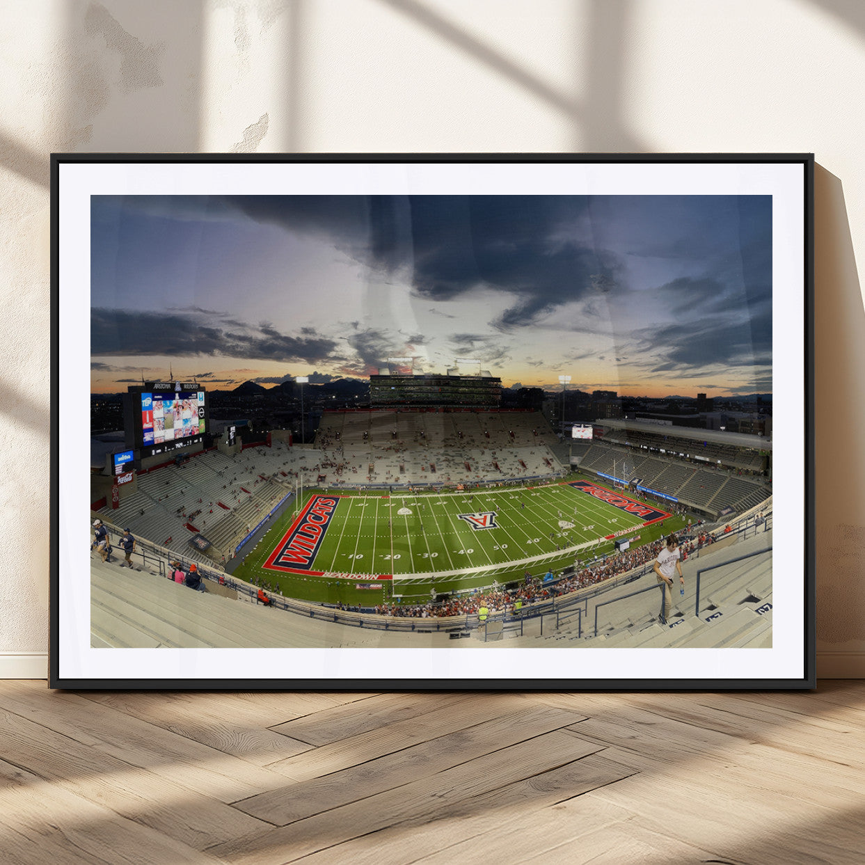 MGC-FP-36x24 - Arizona Wildcats Football Team Print - Tucson Arizona Stadium Wall Art Canvas Print