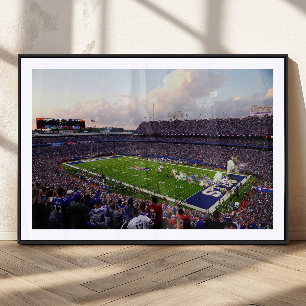 MGC-FP-36x24 - Buffalo Bills Football Team Print - Buffalo Highmark Stadium Wall Art Canvas Print