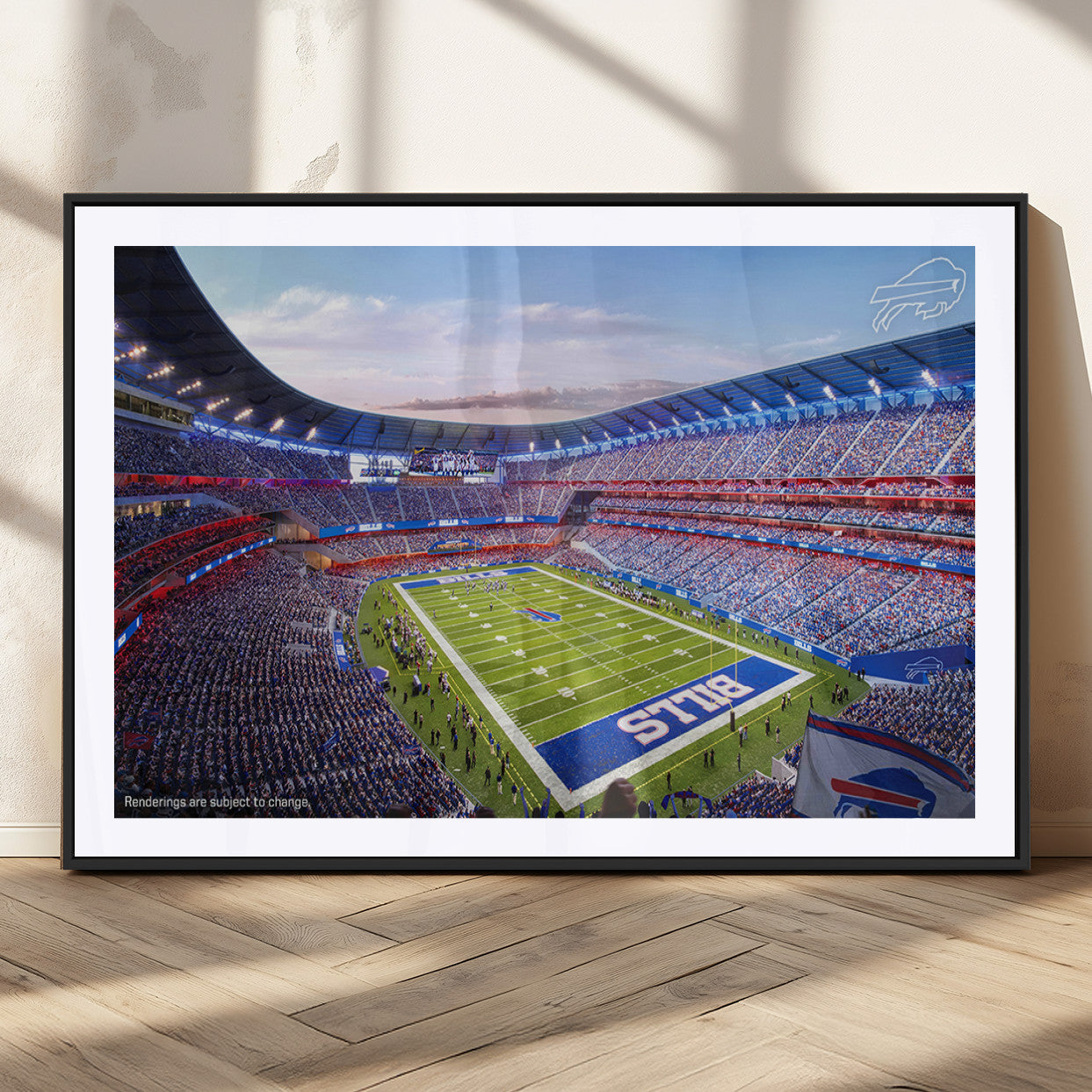 MGC-FP-36x24 - Buffalo Bills Football Team Print Canvas - Buffalo Highmark Stadium Wall Art Canvas Print