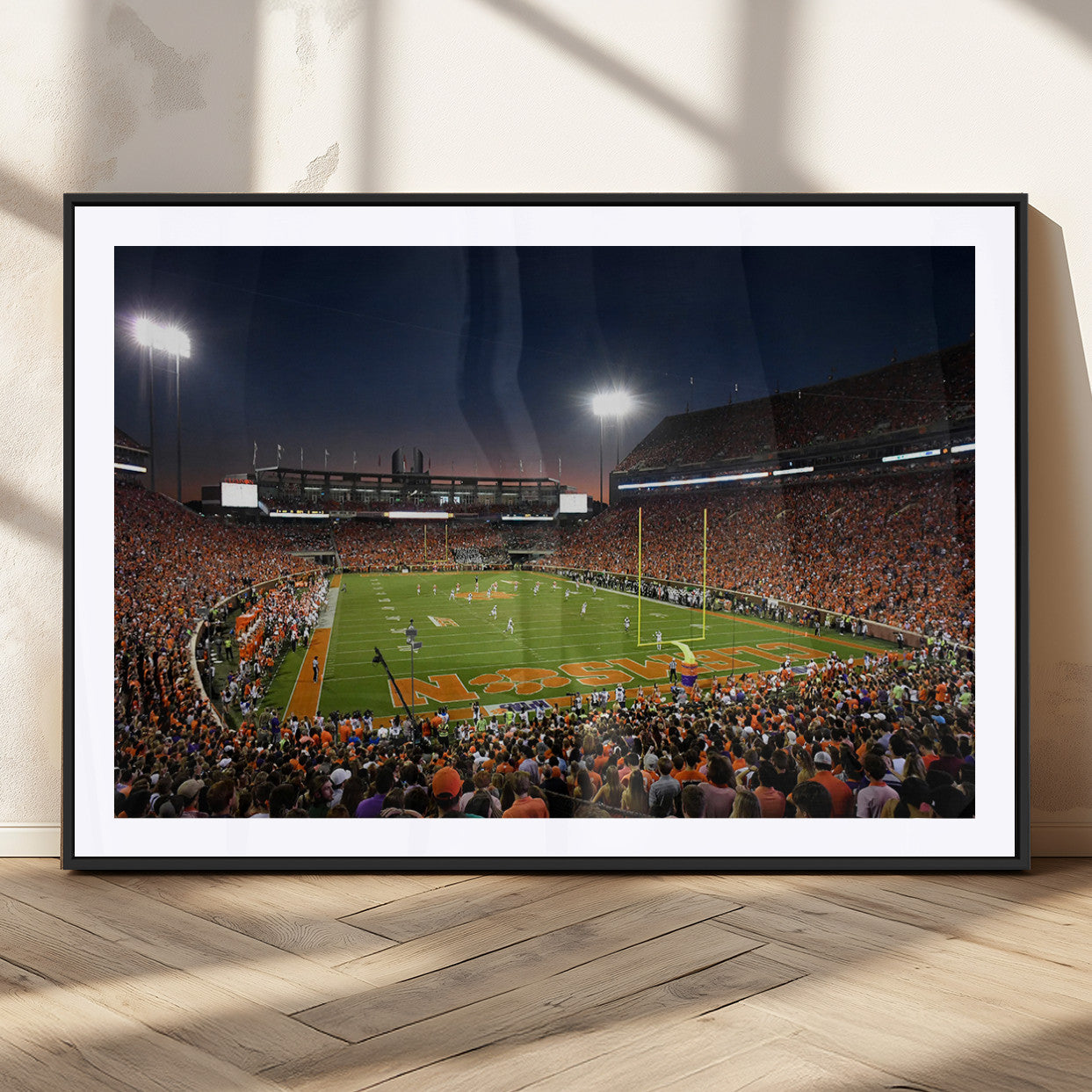 MGC-FP-36x24 - Clemson University Tigers Art Print, Football Team Print - Clemson Memorial Stadium Wall Art Canvas