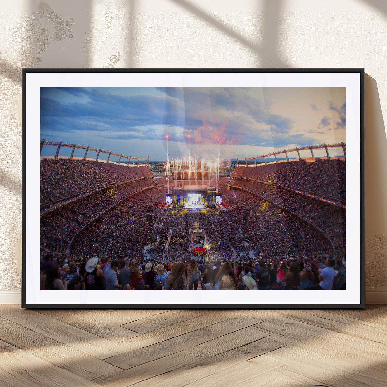MGC-FP-36x24 - Denver Broncos Football Team Print Canvas- Empower Field at Mile High Stadium Wall Art Canvas Print