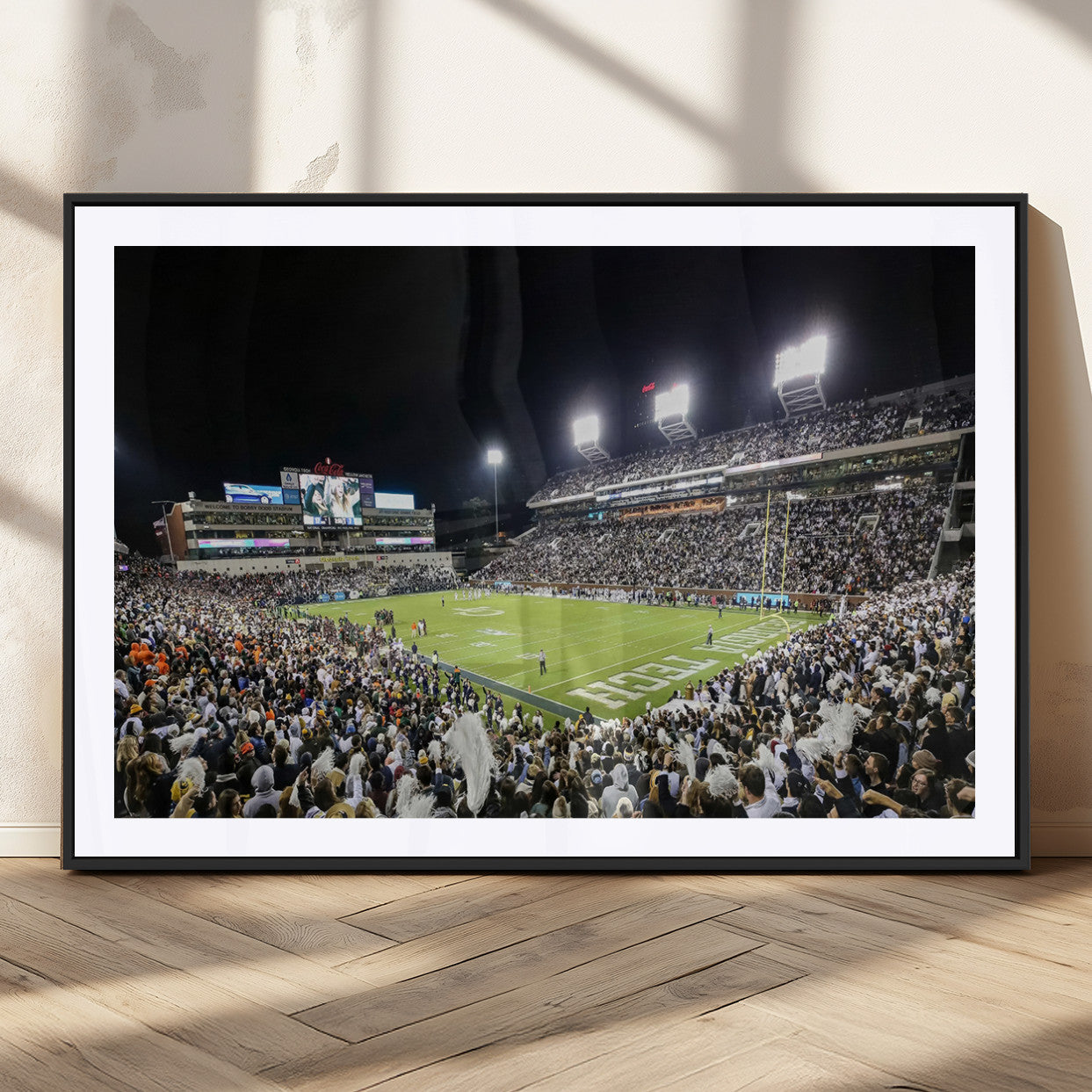 MGC-FP-36x24 - Georgia Tech Yellow Jackets Football Team Print - Atlanta Bobby Dodd Stadium Wall Art Canvas Print
