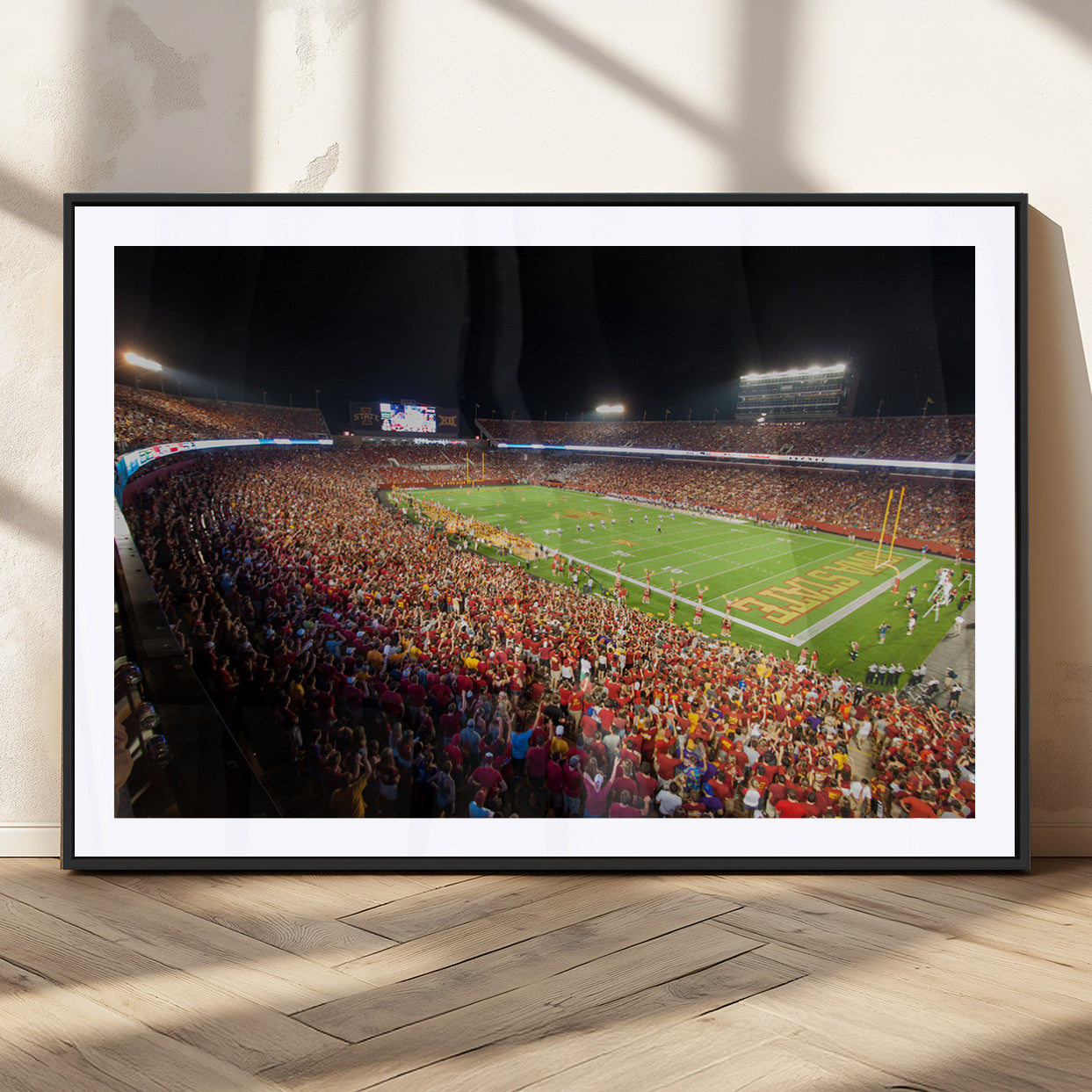 MGC-FP-36x24 - Iowa State University Cyclones Football Team Print - Ames Jack Trice Stadium Wall Art Canvas Print