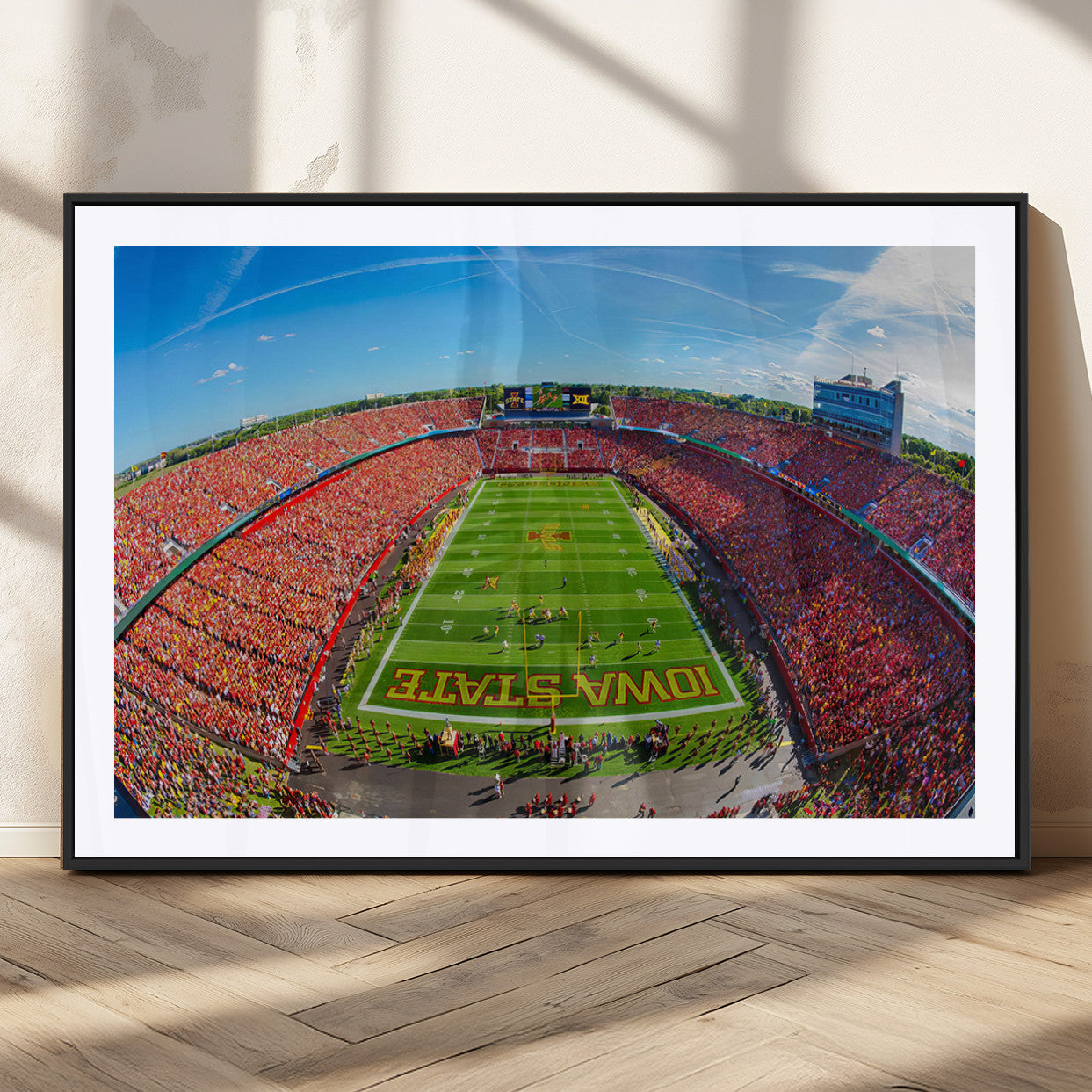 MGC-FP-36x24 - Iowa State University Cyclones Football Team Print - Ames Jack Trice Stadium Wall Art Canvas Print