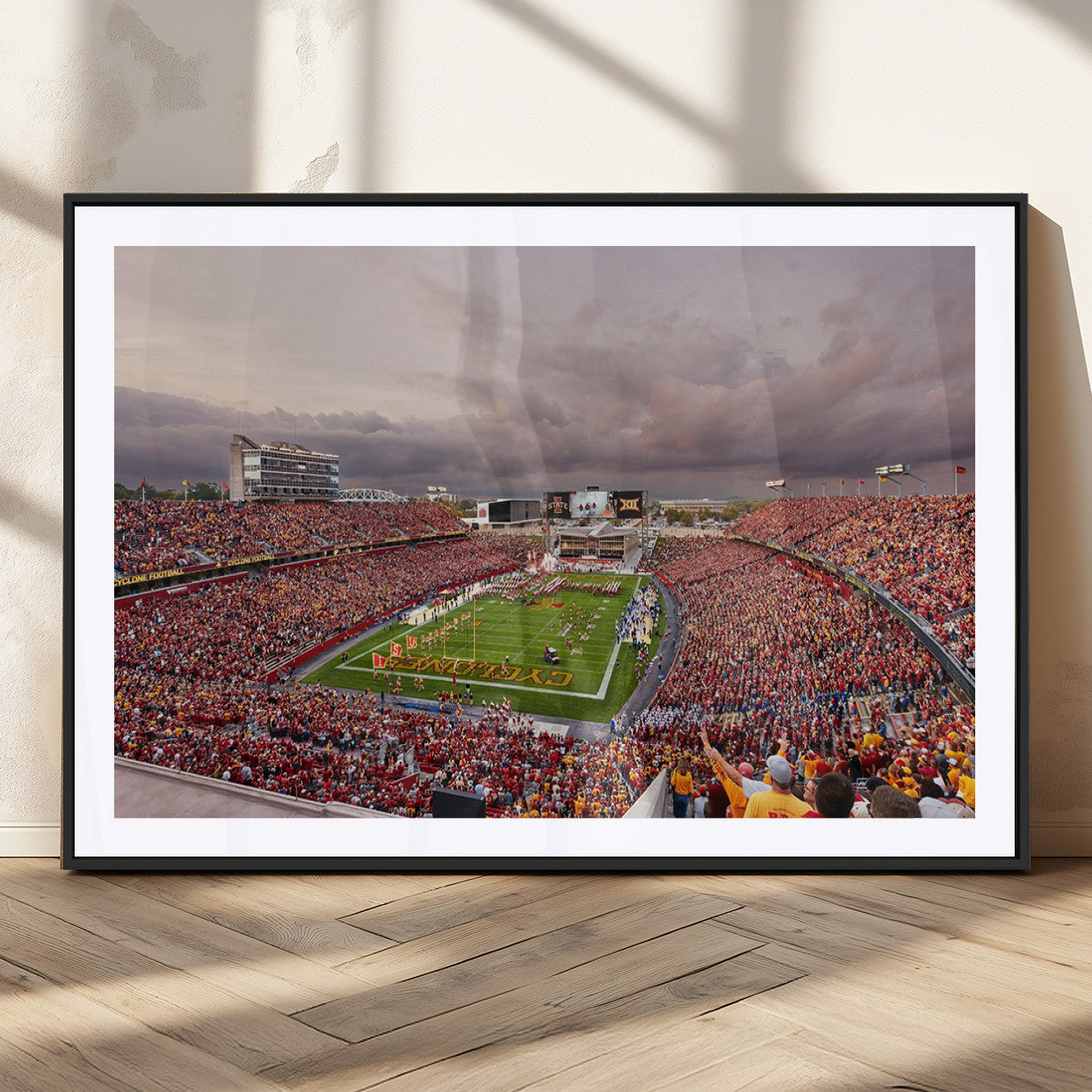 MGC-FP-36x24 - Iowa State University Cyclones Football Team Print - Ames Jack Trice Stadium Wall Art Canvas Print